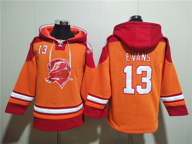 Men's Tampa Bay Buccaneers #13 Mike Evans Orange/Red Ageless Must-Have Lace-Up Pullover Hoodie Men's Tampa Bay Buccaneers #13 Mike Evans Orange/Red Ageless Must-Have Lace-Up Pullover Hoodie